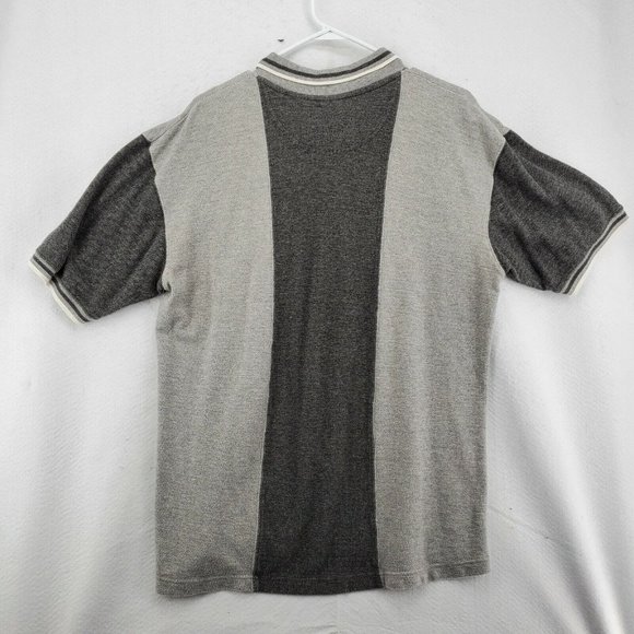 CHICAGO BEARS Shirt Men’s Short Sleeve Striped Polo NFL Gray Large - Picture 8 of 11